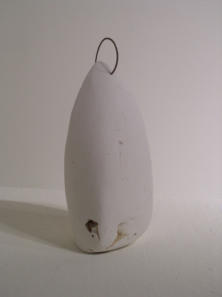 PIERCED, 4 x 2.5 x 7.5 - Plaster, dried leaves, partial bedspring