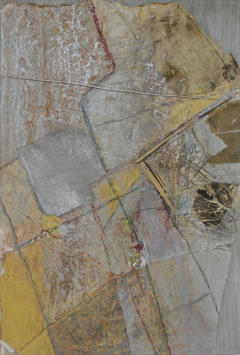 PAINTING WITH BALING WIRE, 21 x 14 - Mixed media on sheetrock